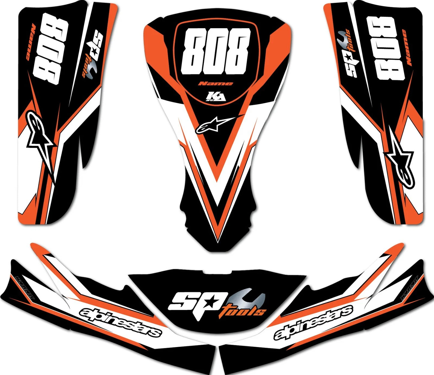 Praga KART ART SPY STYLE Sticker Kit Decals for Intrepid OK1