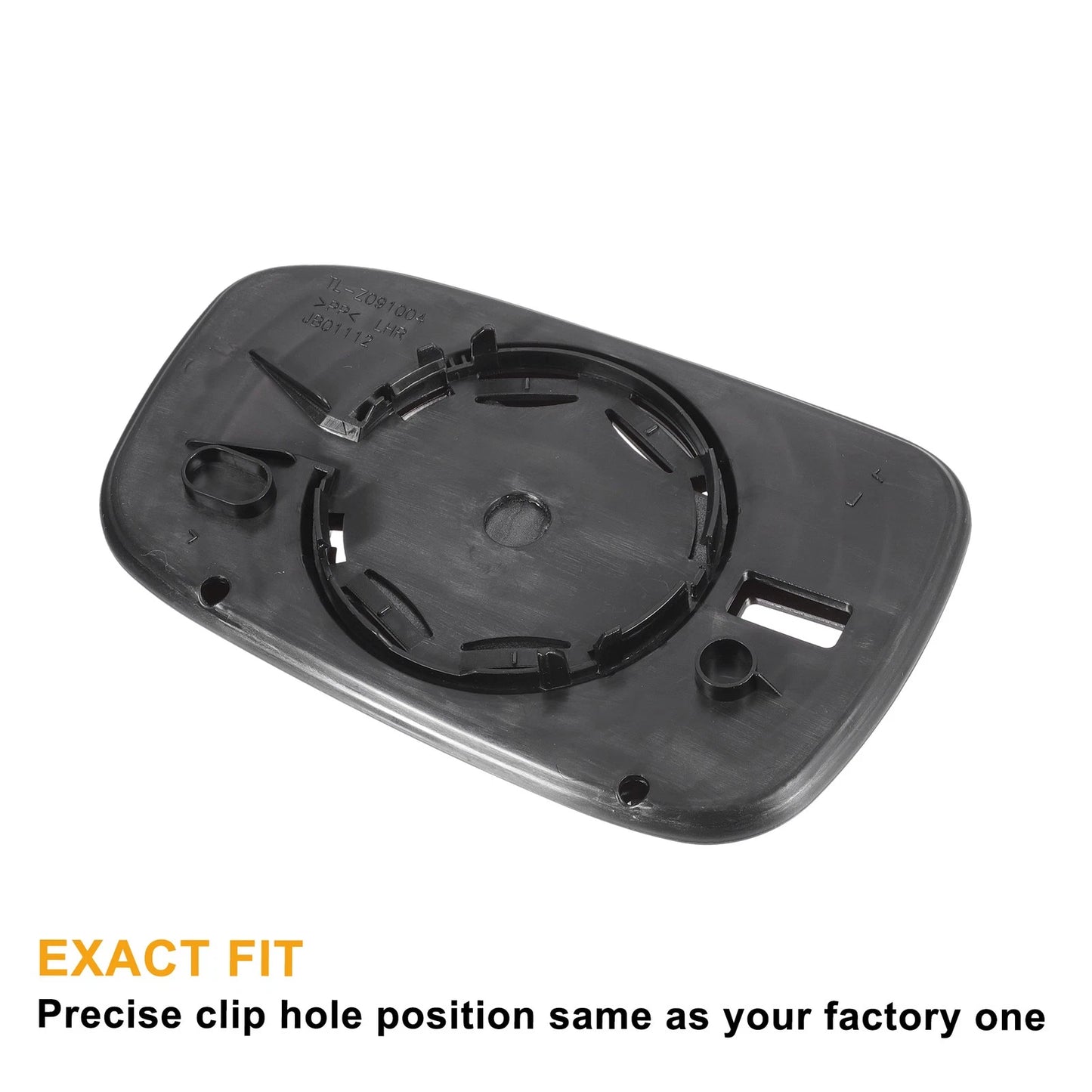 Left Right White Mirror Glass Pair Non-Heated for Honda Accord (2003-2007)