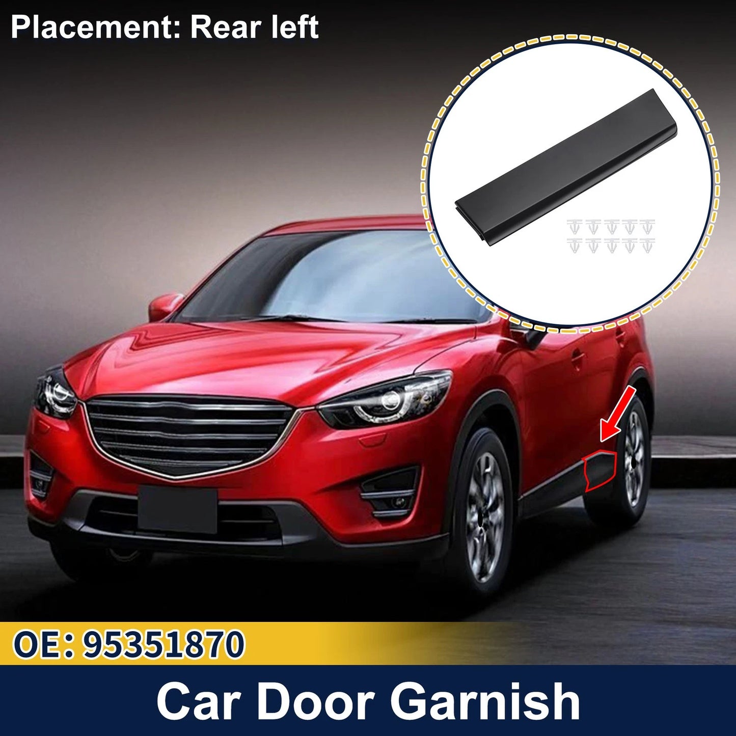 Door Side Lower Trim Rear Left for Buick Encore (2013–2019)