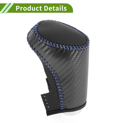 Gear Shift Knob Cover for Chevrolet Malibu Black Carbon Fiber Black Blue