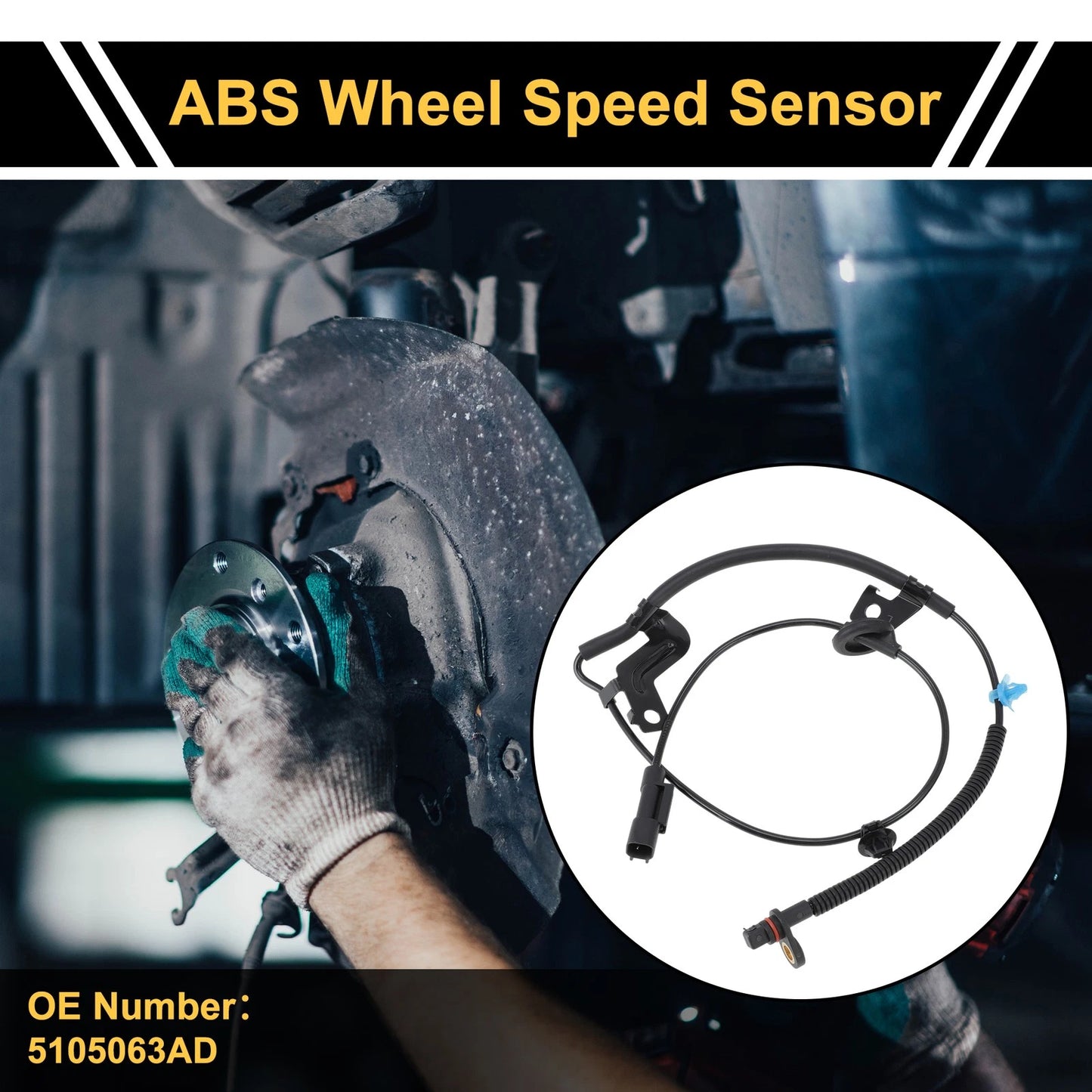 ABS Wheel Speed Sensor for Dodge Caliber Rear Left (2007 - 2007)