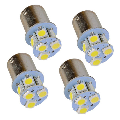 8Pcs White LED 1156 BA15S P21W 8SMD DRL Daytime Running Lights for Car