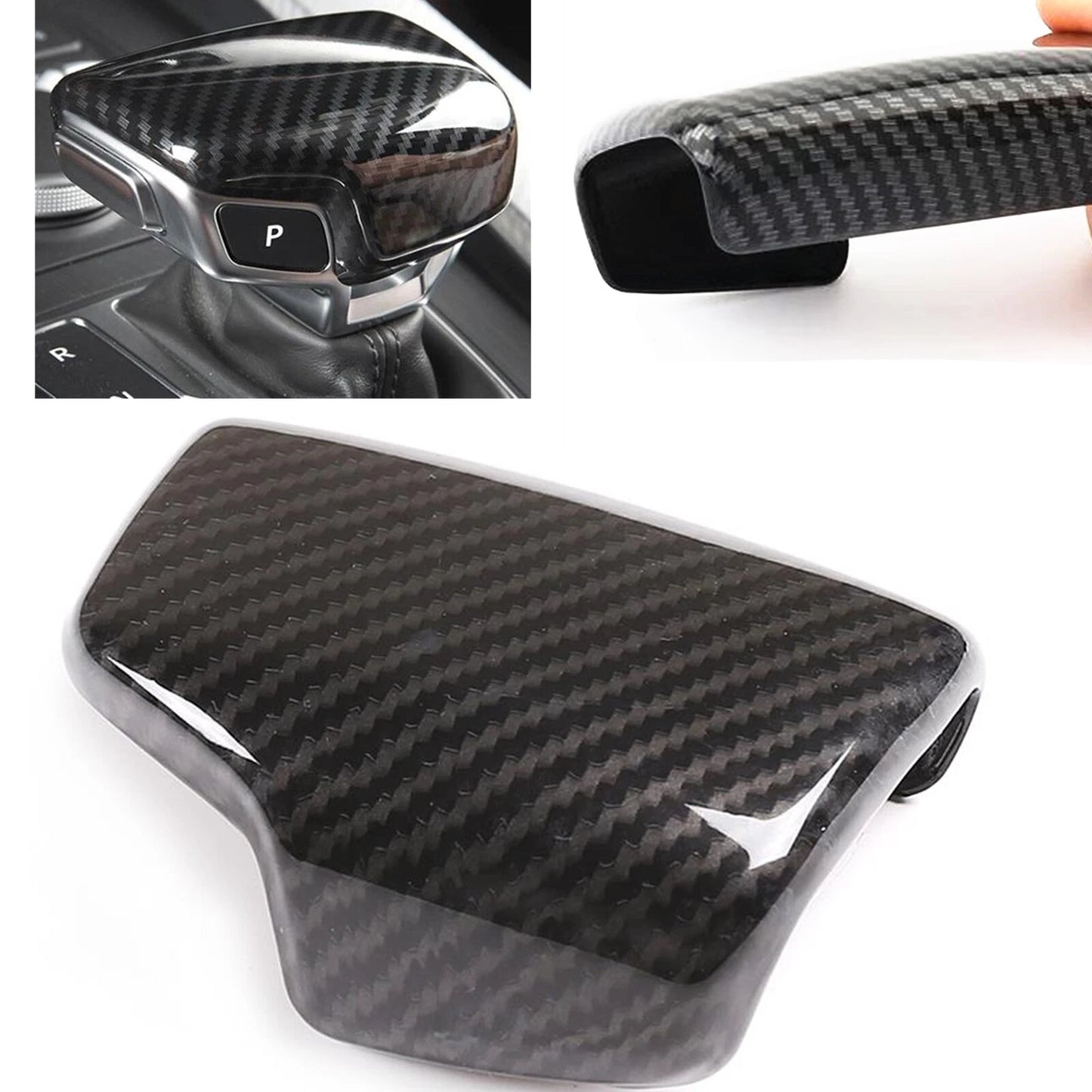 Gear Shift Knob Cover for Audi A4 A5 Q5 Q7 (2018-2021) Carbon Look 1 x