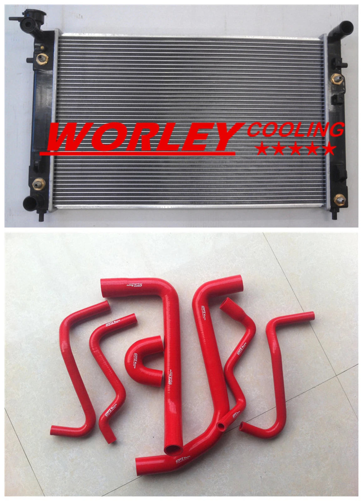 Radiator & Red Hose for Holden Commodore VT VX 3.8L V6 (1997-2002)