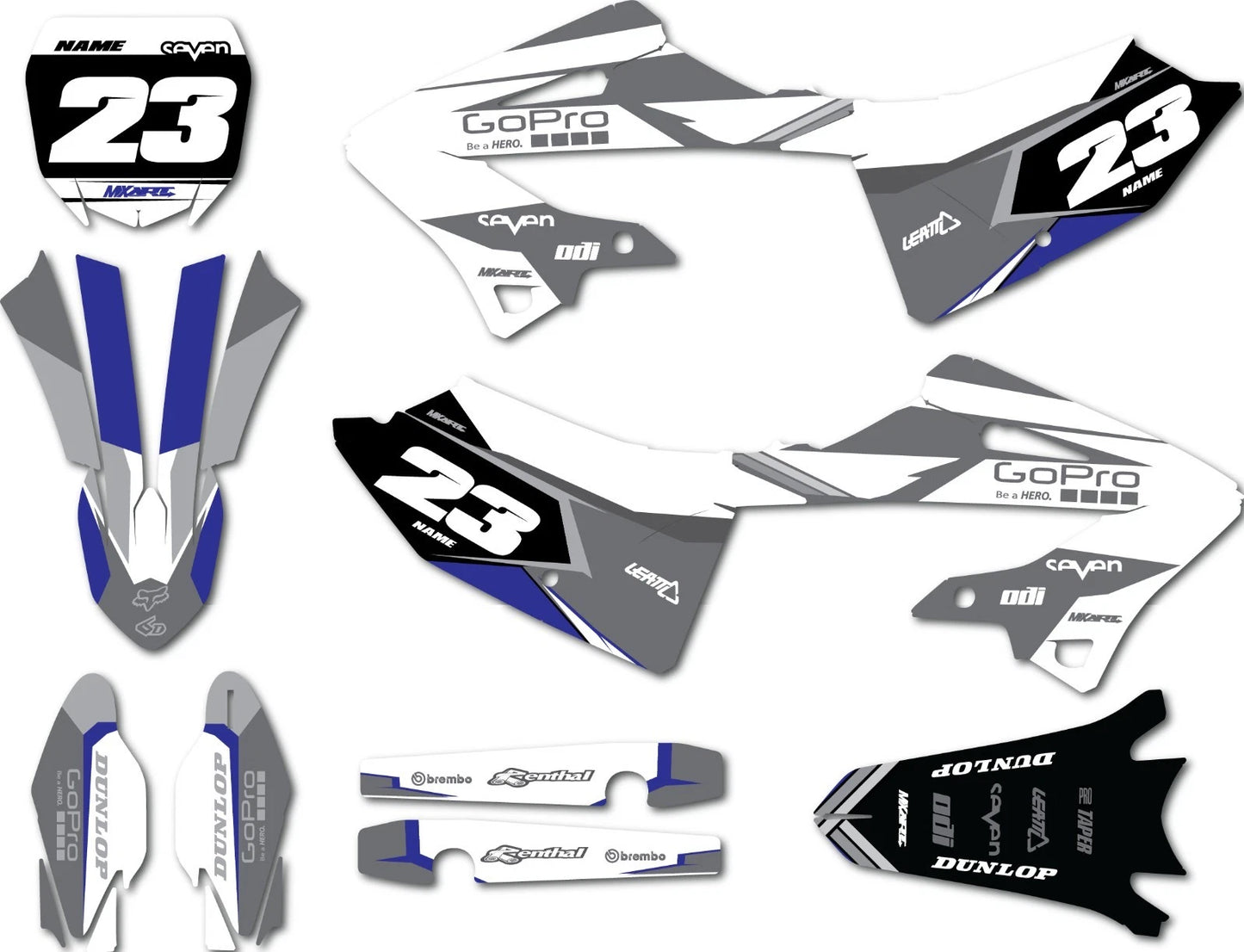 Custom Decal Kit for Yamaha YZ 250 (2022-2025) SHADES Style Stickers