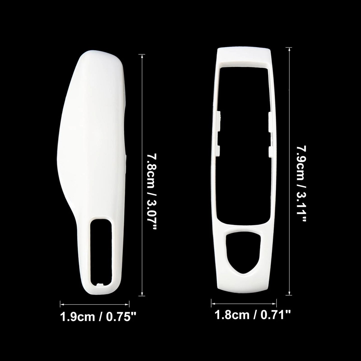 White Key Cover & Fob Case Shell Set for Porsche Cayenne Macan