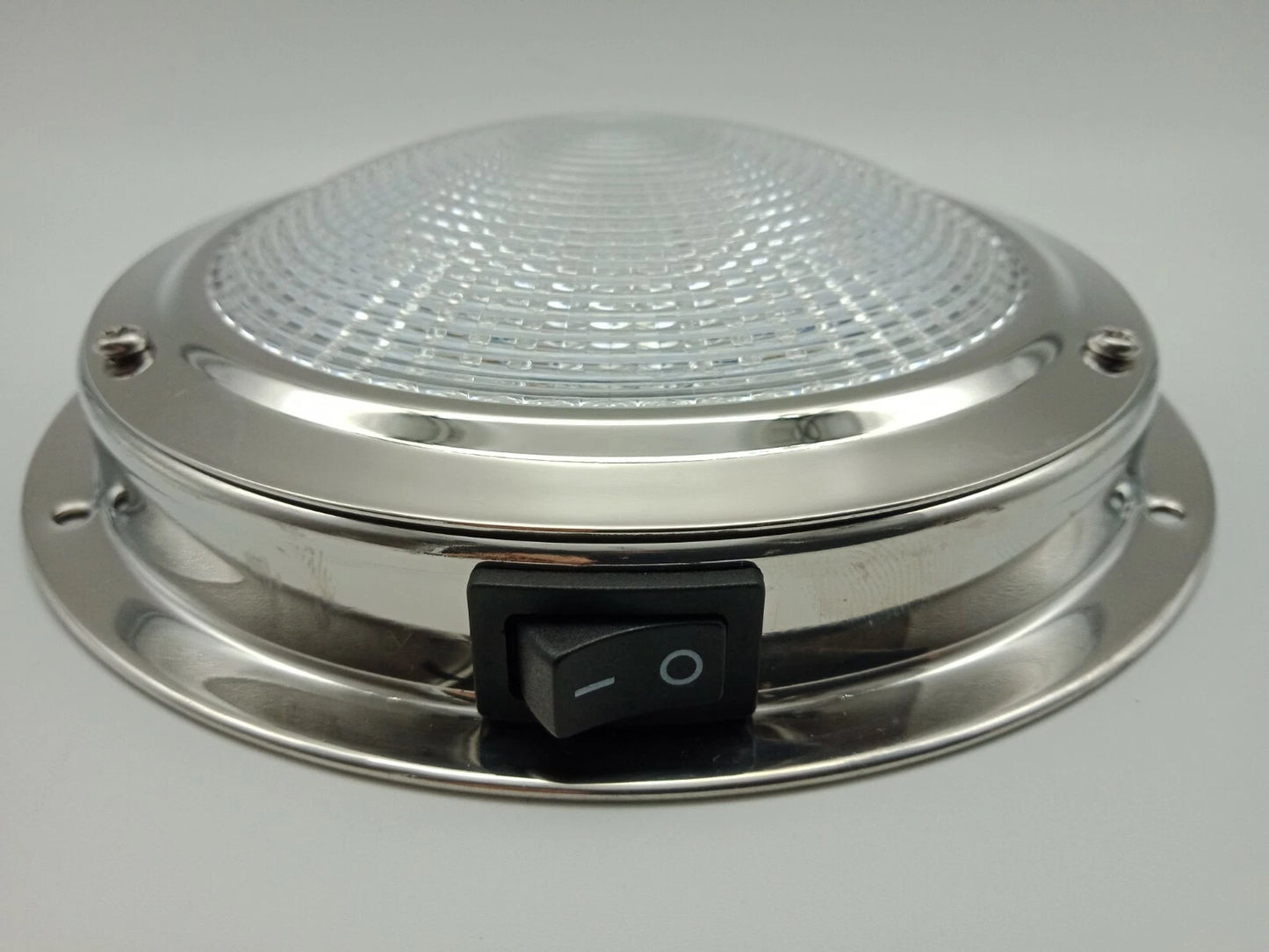 12V LED Dome Light Stainless Steel for Caravan/Boat 160mm Diameter