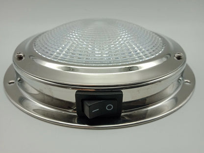 12V LED Dome Light Stainless Steel for Caravan/Boat 160mm Diameter