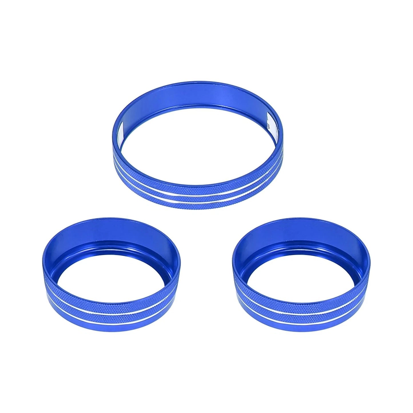 3 x Car Headlight Volume Tune Knob Covers for Ford Mustang (2015-2020) Blue