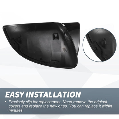 Gloss Black Rearview Mirror Cover Caps for Mercedes-Benz C S Class (2015-2023)
