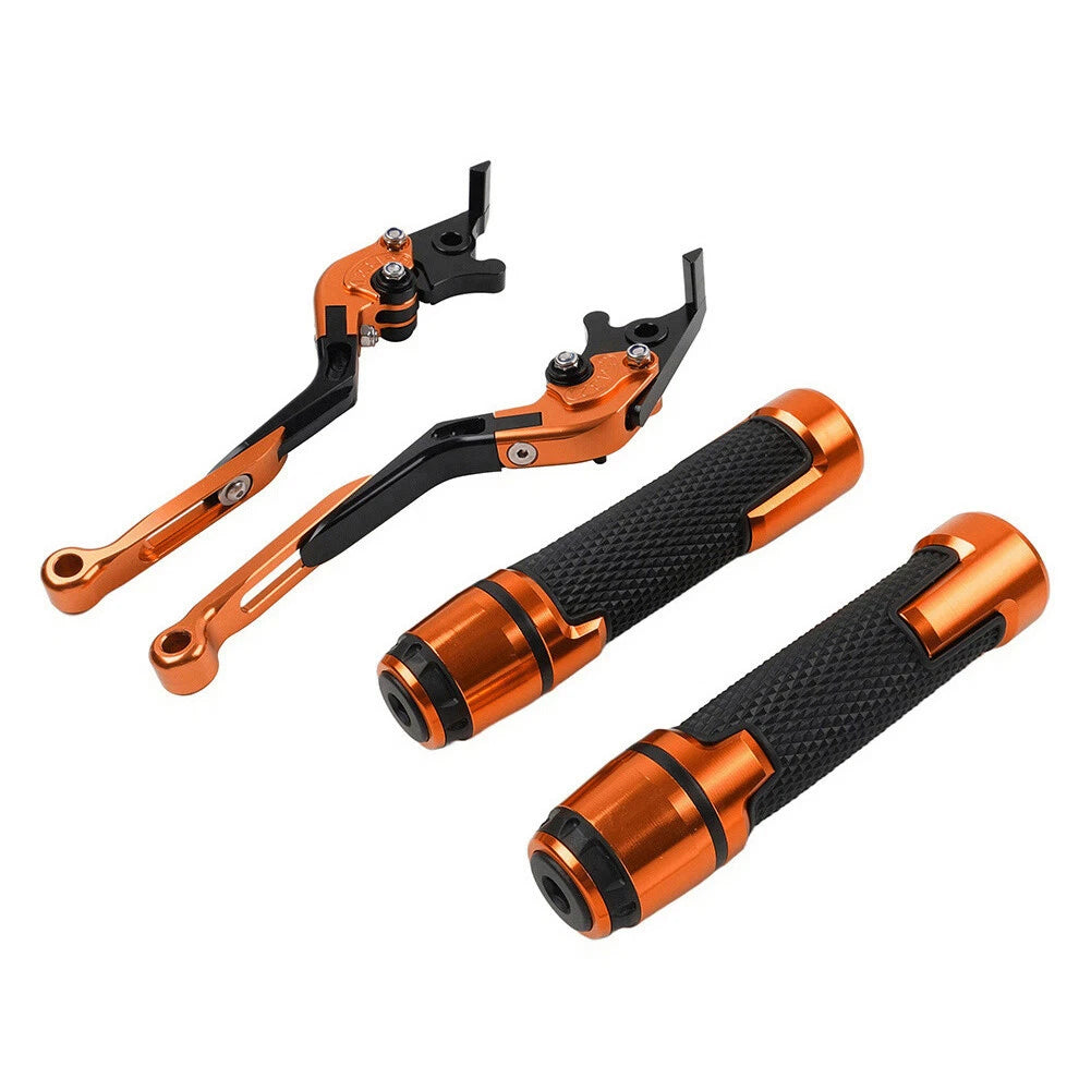 Orange Extendable Brake Clutch Lever Grip Set for Honda Forza 125 300