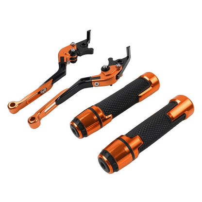 Orange Extendable Brake Clutch Lever Grip Set for Honda Forza 125 300