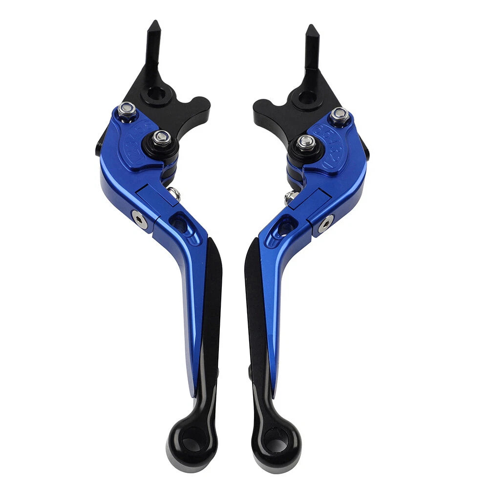 Blue Extendable Brake Clutch Levers for Kawasaki Z1000 ZX6R (2007-2018)