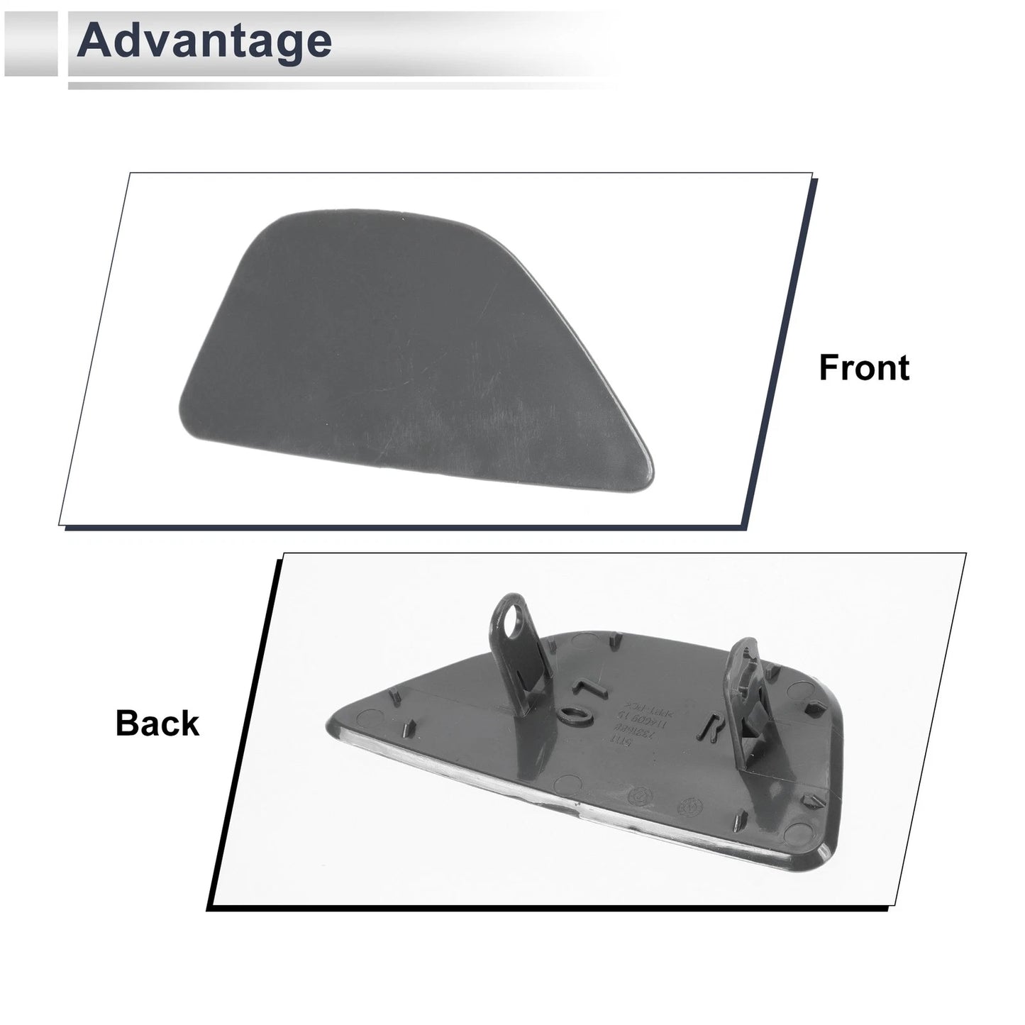 Bumper Headlight Washer Nozzle Cover for BMW 535i (2011-2016) Unpainted