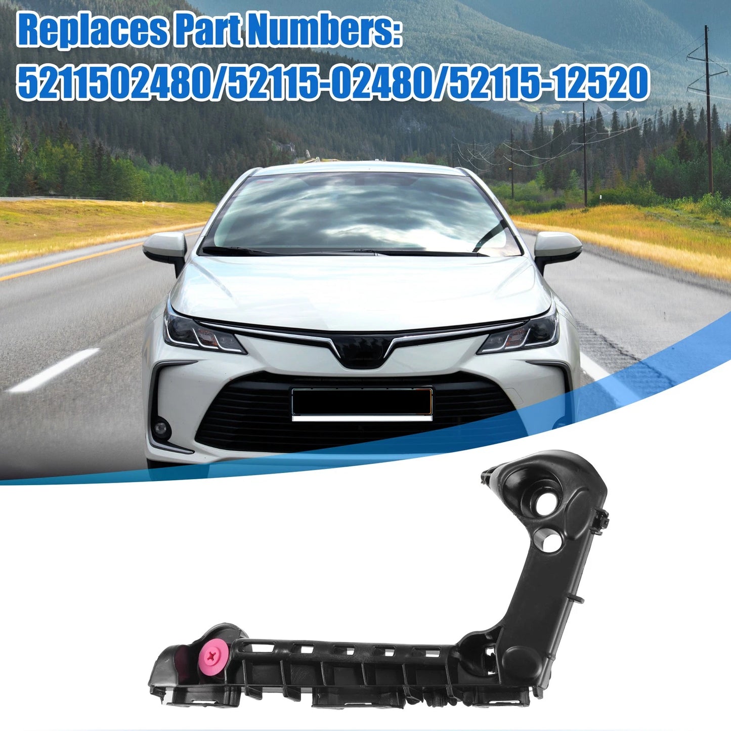 Front Right Bumper Bracket Retainer for Toyota Corolla (2019-2023)