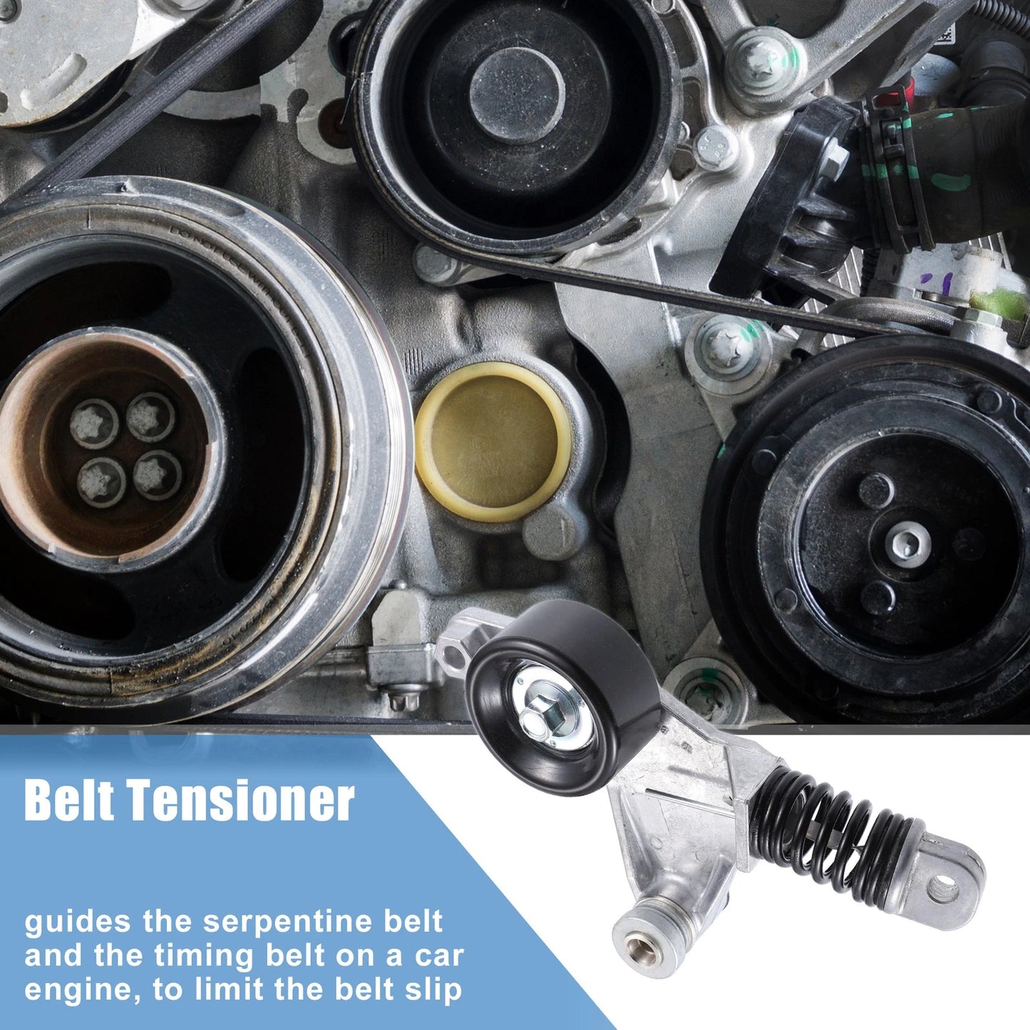 1x Engine Belt Tensioner Pulley for Toyota Camry (2006–2010)