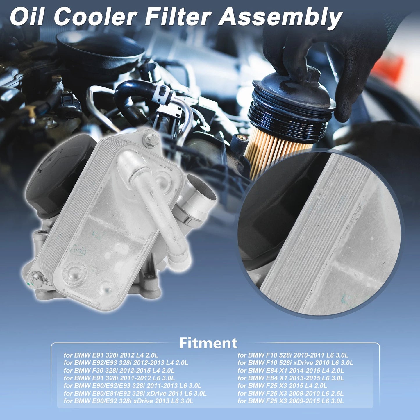 Engine Oil Filter Housing for BMW E91 328i L4 2.0L (2012)