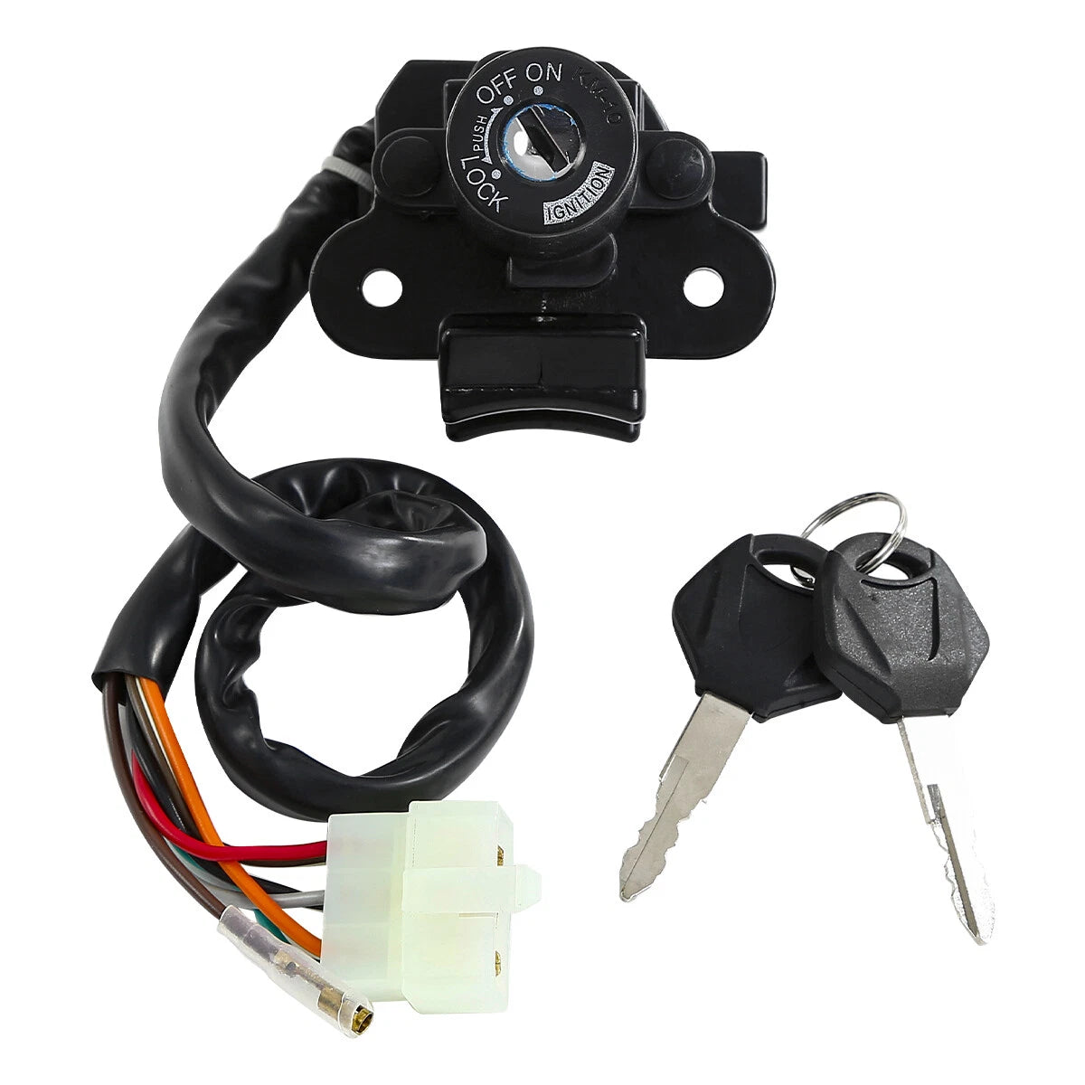 Black Ignition Switch & Key Set for Kawasaki ZX6R ZX9R (2000-2002, 1994-2003)