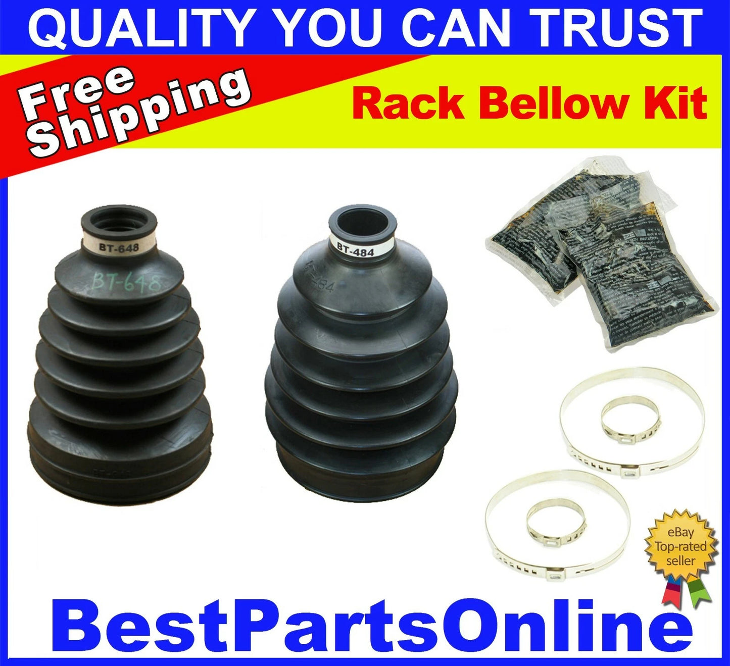 2 x CV Axle Boot Kit for Dodge Dakota 4WD (2000–2004)