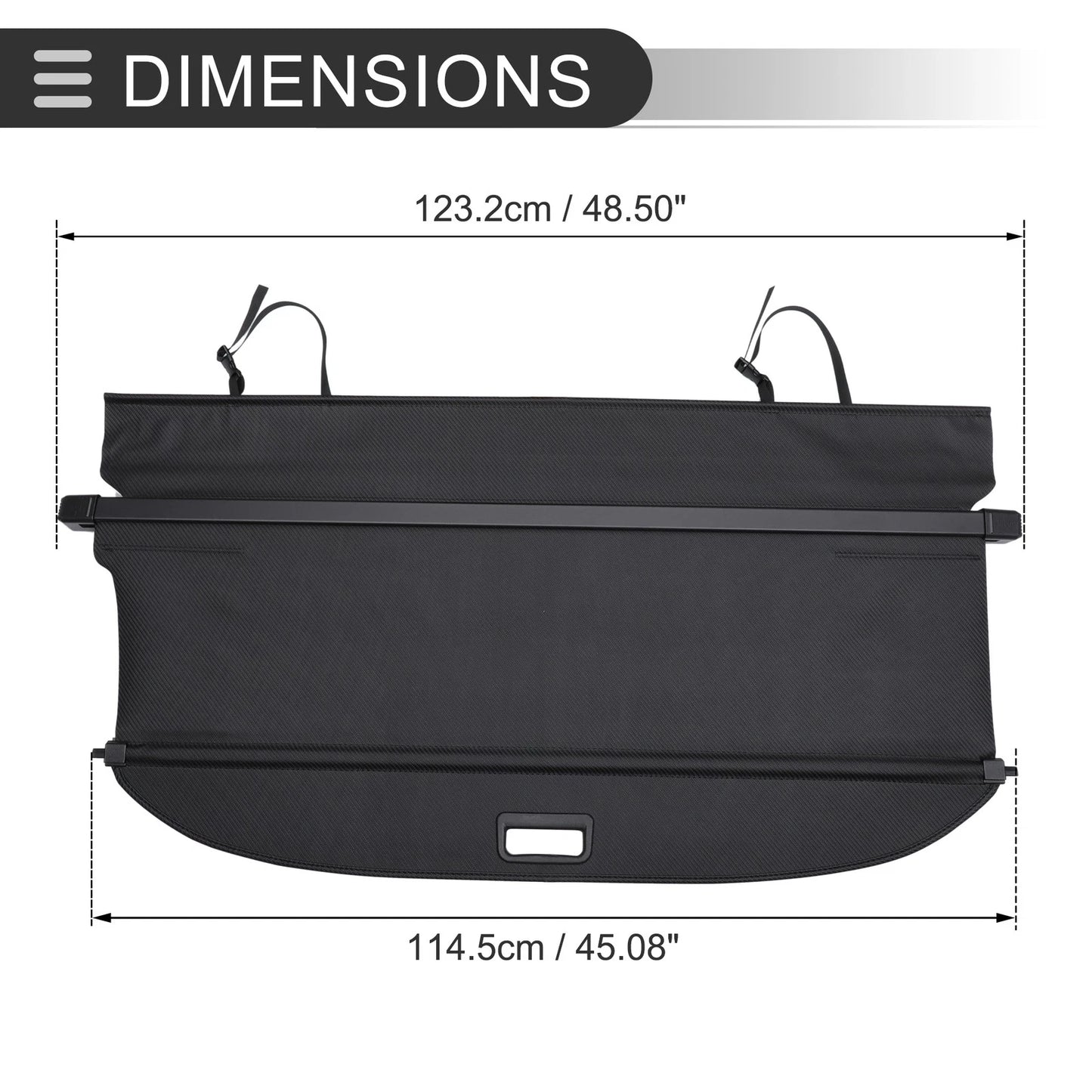 Retractable Cargo Cover for Subaru Forester 2013-2018 Black Carbon Fiber