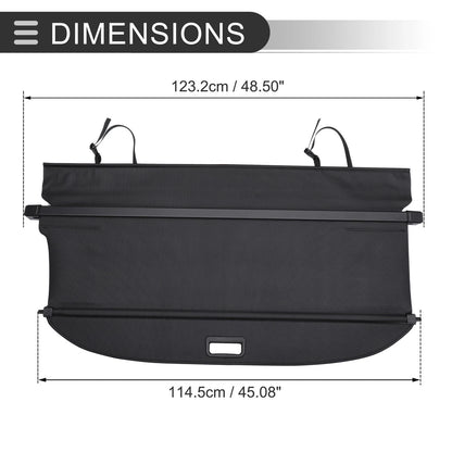 Retractable Cargo Cover for Subaru Forester 2013-2018 Black Carbon Fiber