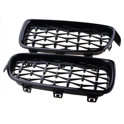 Diamond Kidney Grille for BMW F30 F31 320i 328i 335i (2012-2018) Gloss Black