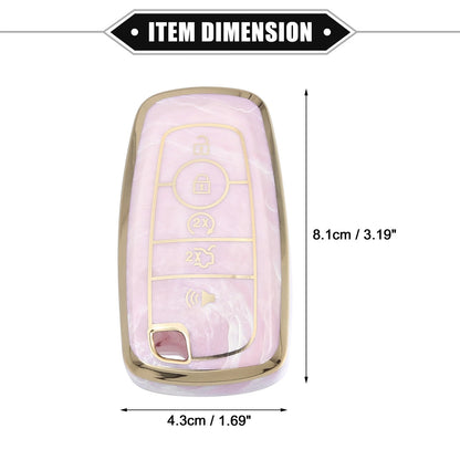Key Fob Cover for Ford Smart Key 5 Button - Durable TPU Pink