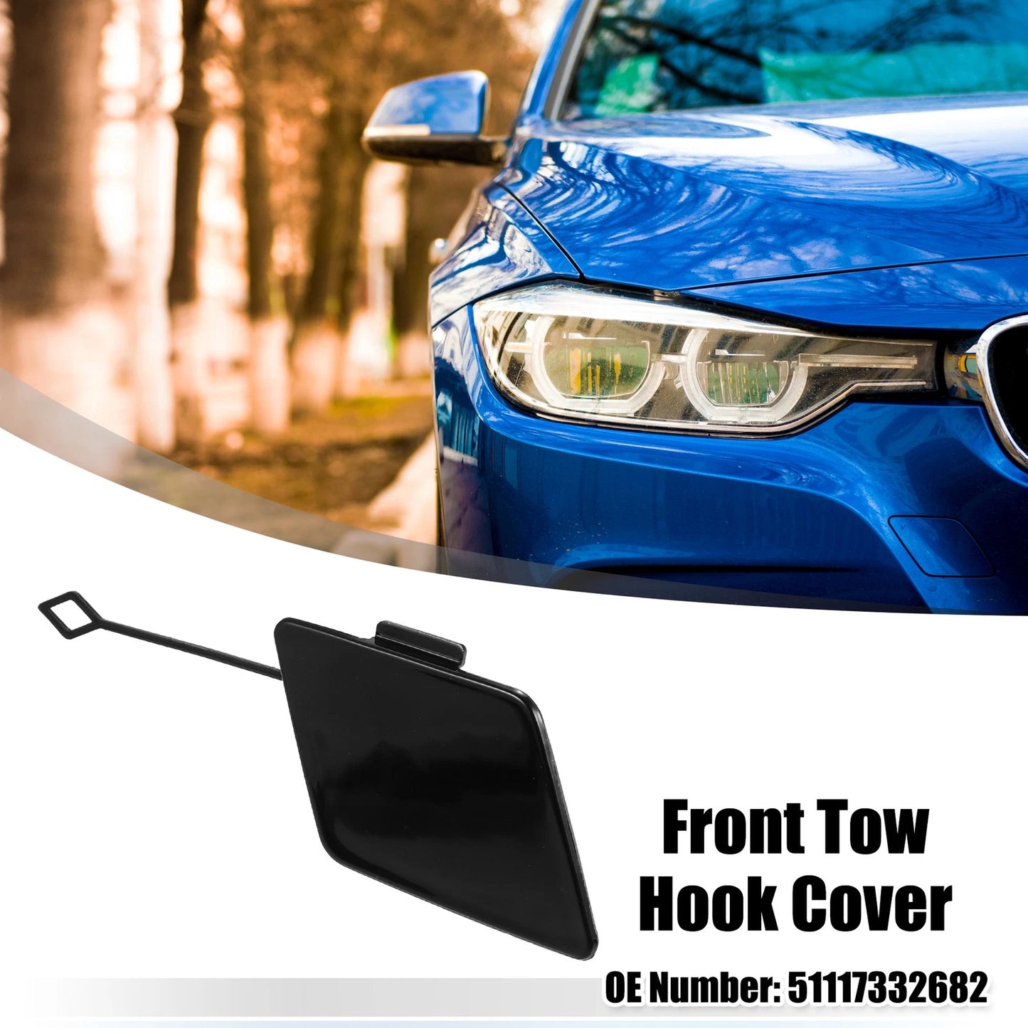 Front Bumper Tow Hook Cover for BMW 5 Series F10 F11 528i 535d 535i (2011-2017)