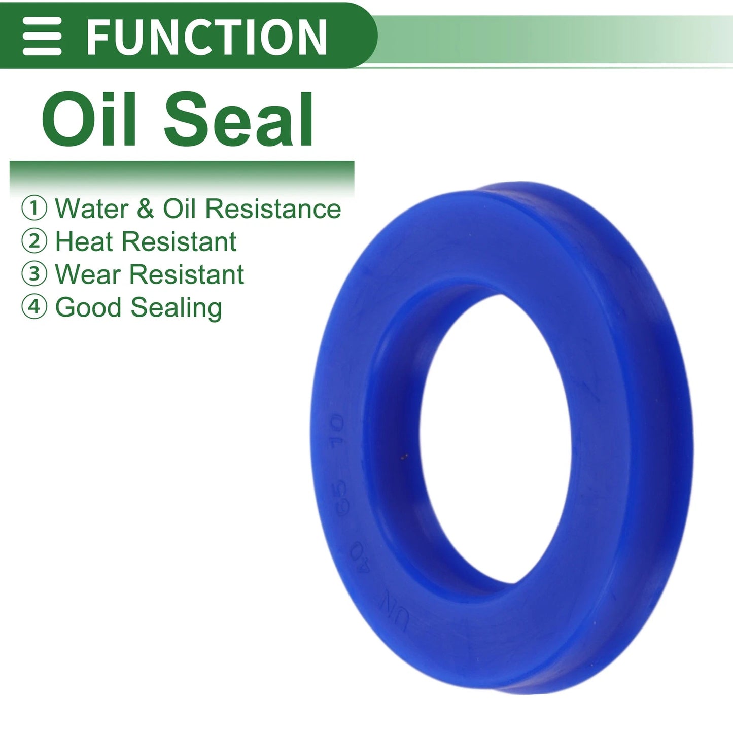 Oil Seal 5 Pcs Seal Ring Rotary Shaft Seal TPU 40x65x10mm High Pressure Blue
