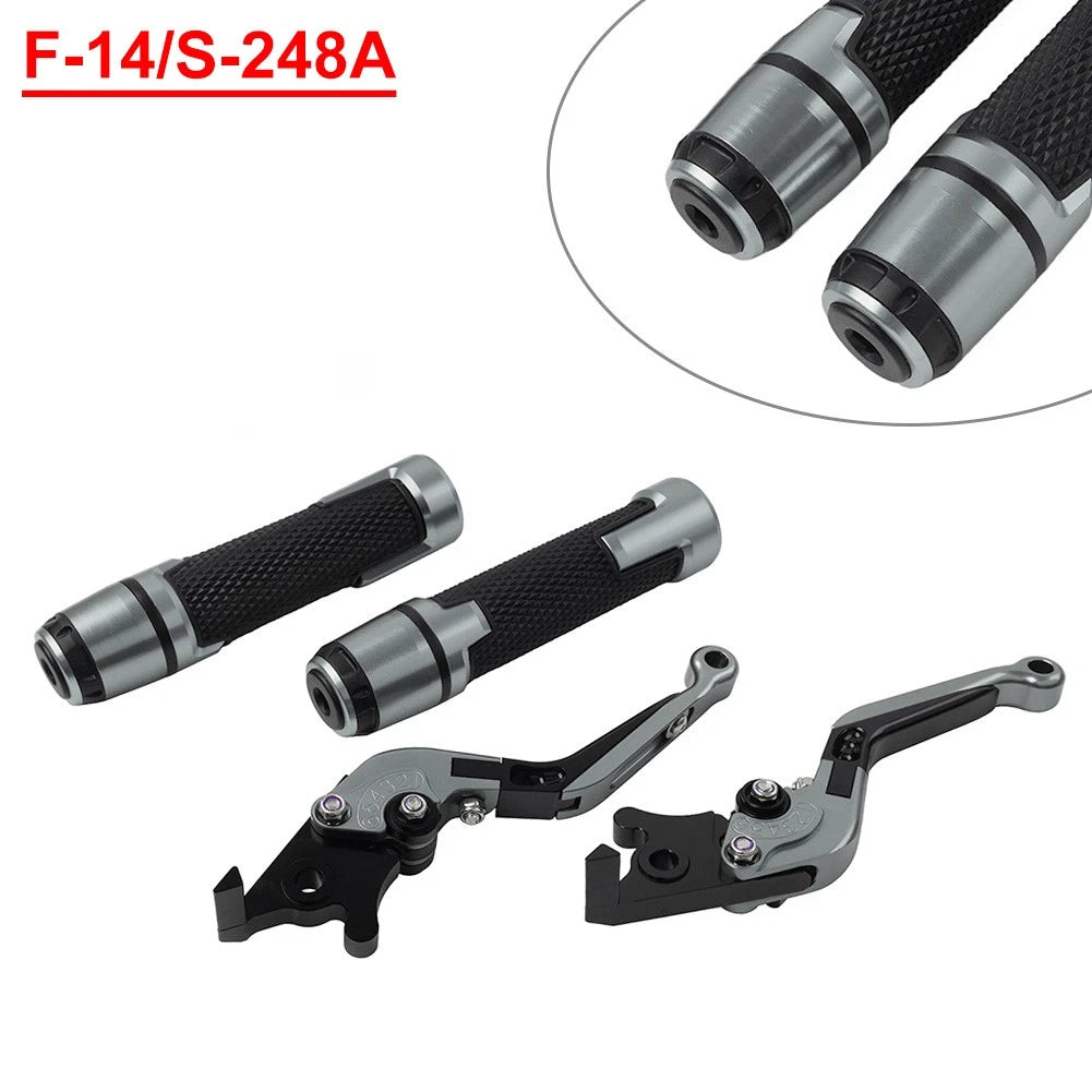 CNC Brake Clutch Levers & Handlebar Grips Set for Suzuki GSR750 GSXR600 (2011-2016)