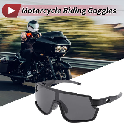 Motorcycle Riding Goggles Black Lens Black Frame for Motorcycle