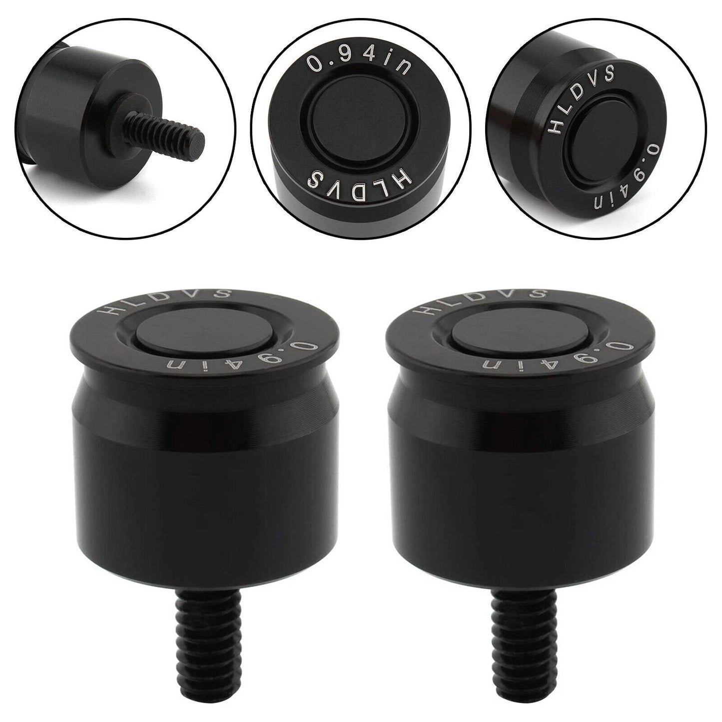 2 x Seat Bolt Aluminum Anodized Black for Harley Dyna Softail (2006-2023)