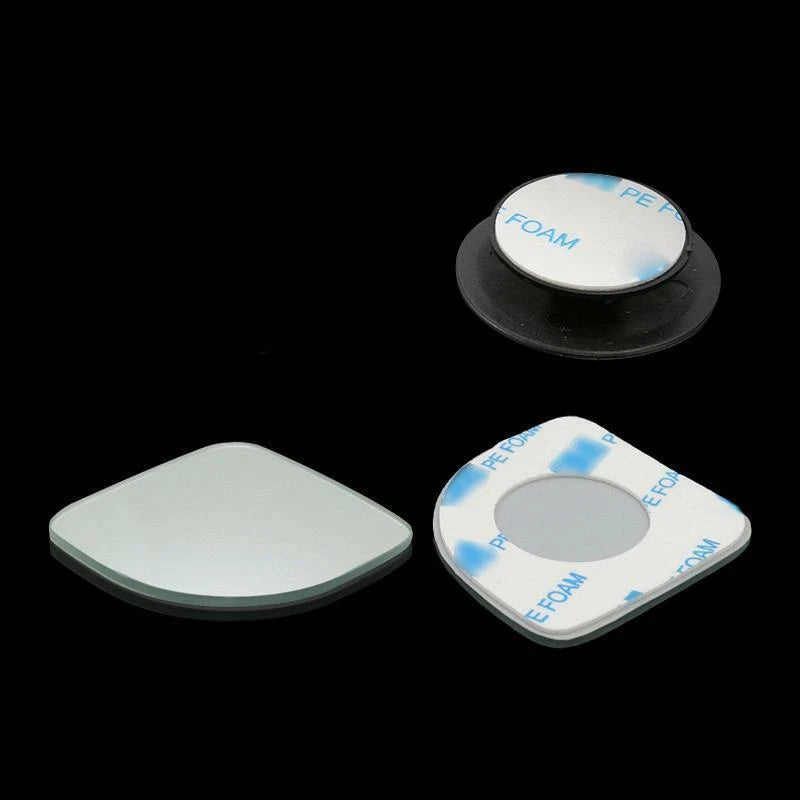 2 x Wide Angle Convex Car Blind Spot Round Stick-On Side Mirrors