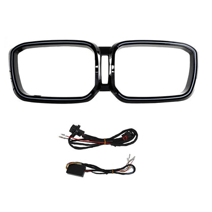 Front Bumper Kidney Grill with LED Light for BMW X3 X4 (2022-2024)