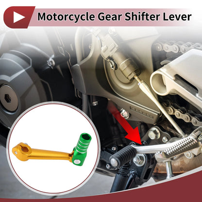 Folding Motorcycle Gear Shifter Lever Gold Tone Green Silver Tone for Bosuer M5