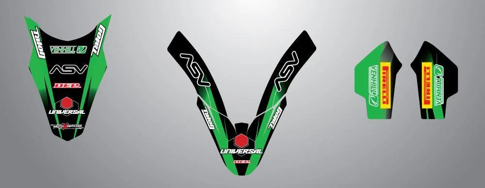 Kawasaki KX 85 Thunder Style Sticker Kit Graphics (2014)