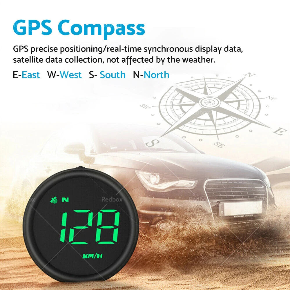 Digital Speedometer GPS Head-Up Display for Car - Overspeed Alarm