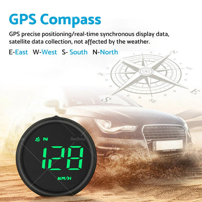 Digital Speedometer GPS Head-Up Display for Car - Overspeed Alarm