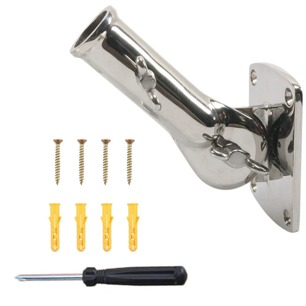 Heavy Duty Flag Pole Holder for Truck/RV/Boat/Yacht - 316 Stainless Steel