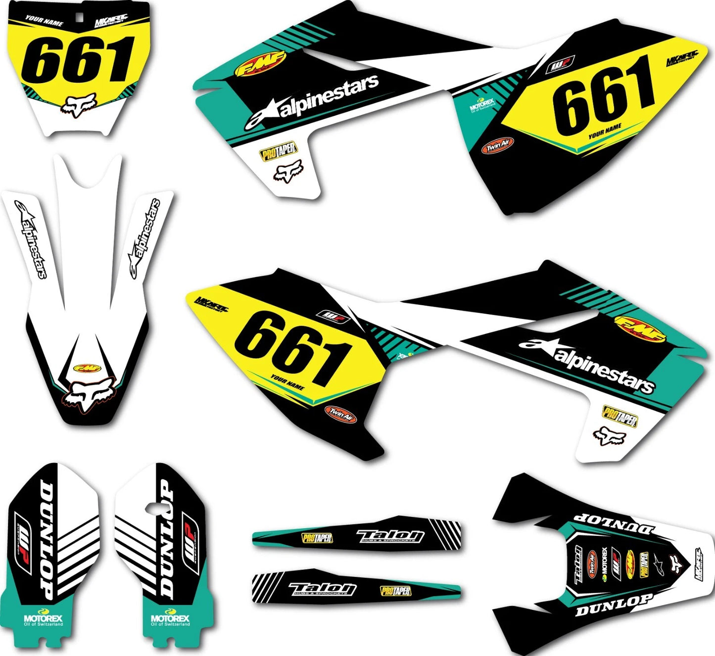 Husqvarna TC 85 Custom Graphic Kit Vital Decals Stickers (2018-2024)