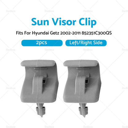 Sun Visor Clips for Hyundai Getz (2002-2011) Grey