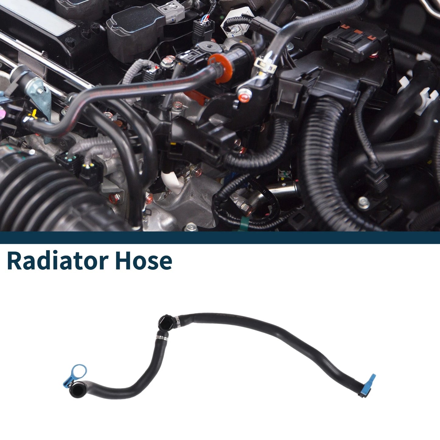 Radiator Hose Coolant Pipe for Volvo V40 2014 Black Rubber 1 Pcs