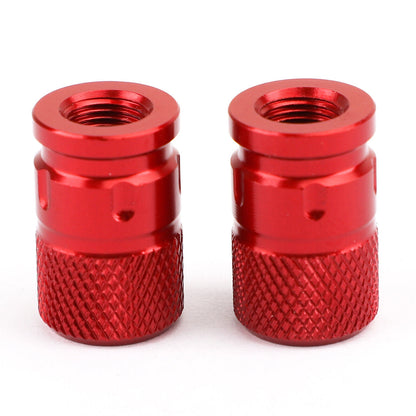 2 x Aluminium Anti-Theft Valve Caps for Car Motorcycle Bike MTB (F3)