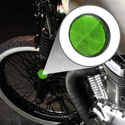 6pcs 2.20"x0.31" Universal Reflector Round for Motorcycle Bike