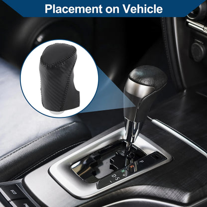 Gear Shift Knob Cover for Chevrolet Malibu (2016-2020) Black Carbon Fiber