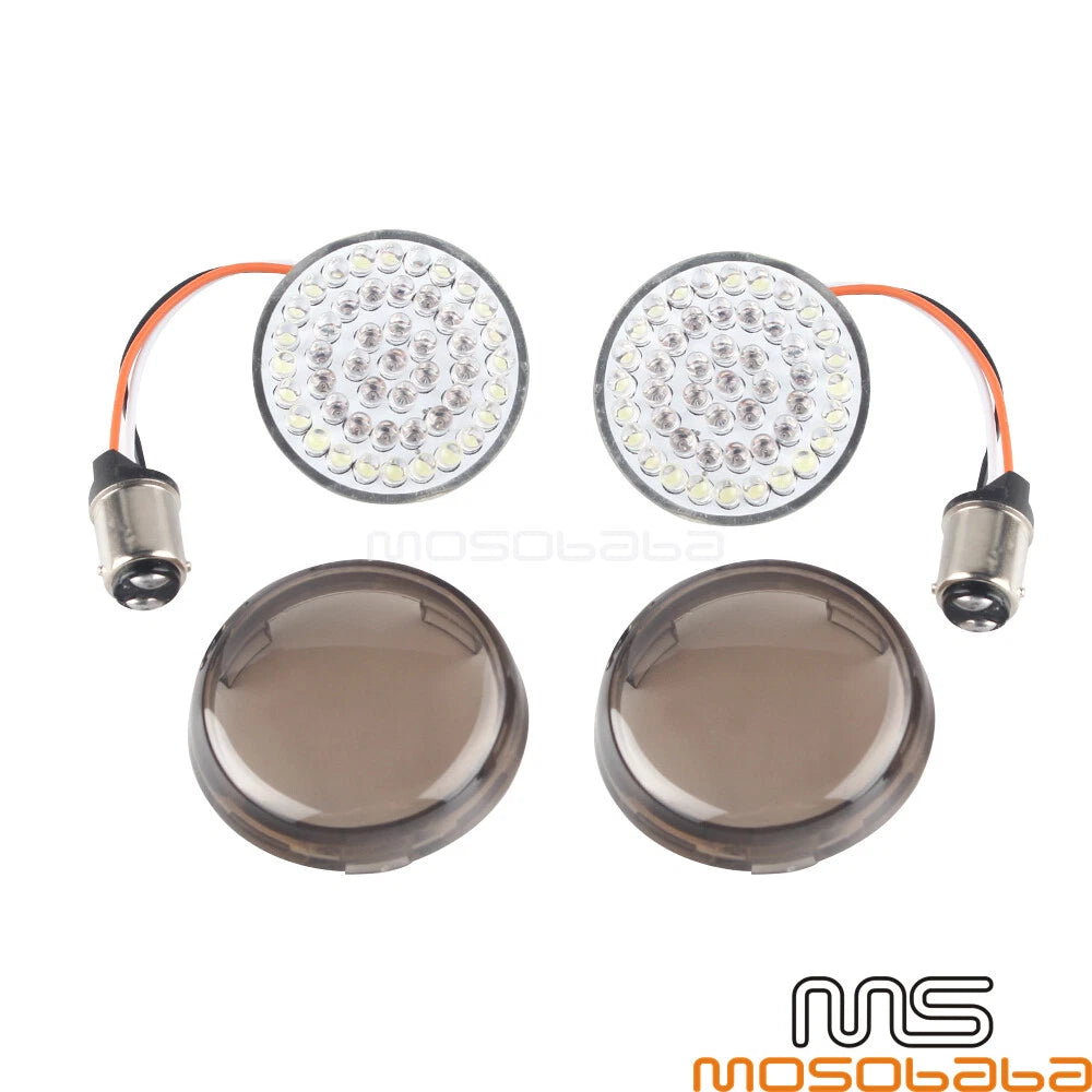 2" LED Turn Signal Lights with 1157 Socket for Harley Touring Softail