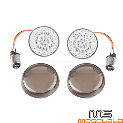 2" LED Turn Signal Lights with 1157 Socket for Harley Touring Softail