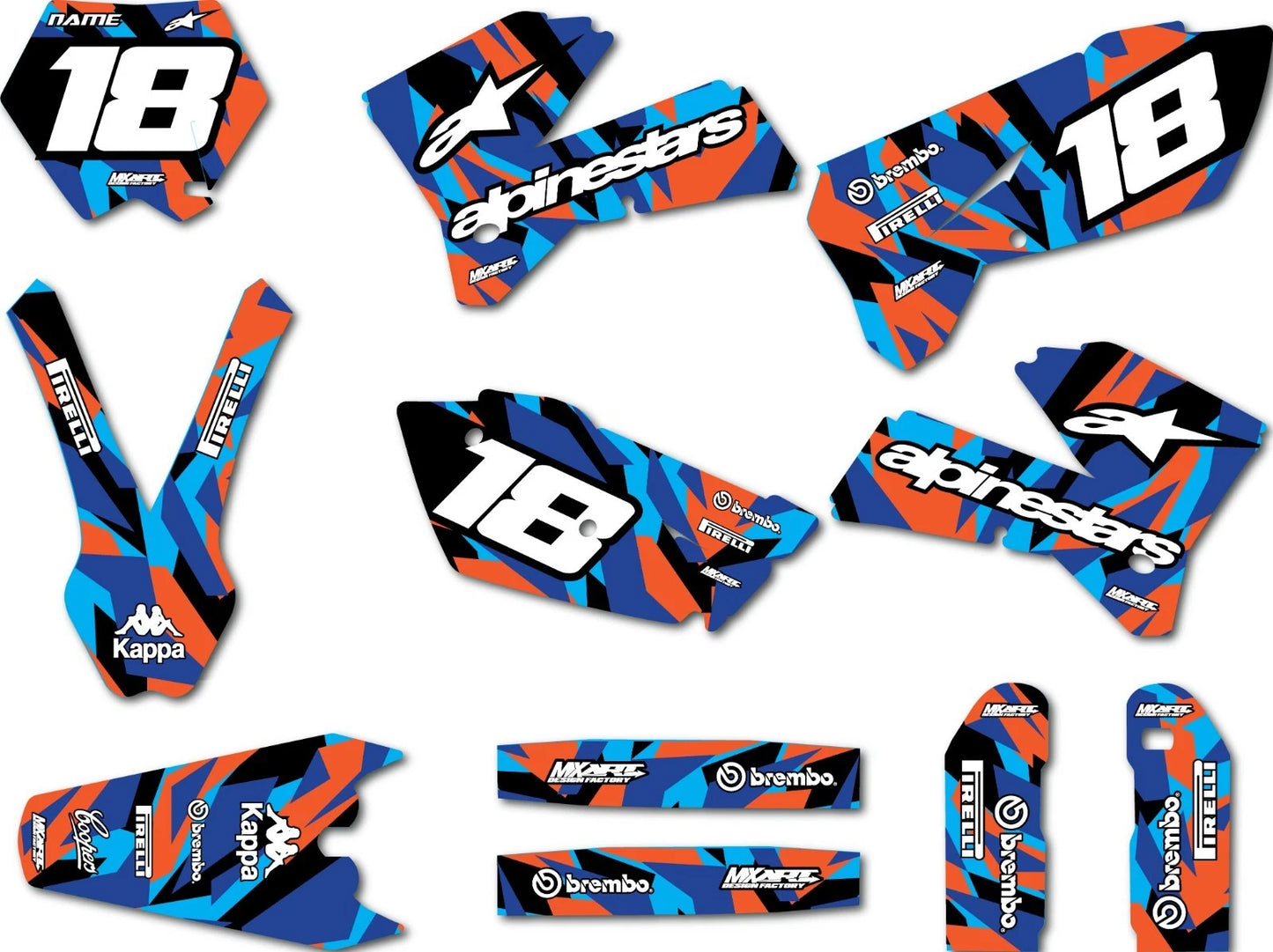 Graphics Kit for KTM SX 2005-2006 MIAMI Style Sticker Set Australia