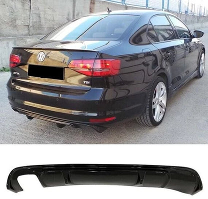 Rear Bumper Diffuser for VW Jetta MK6 R Gloss Black (2014-2018)