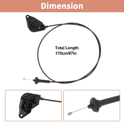 Hood Release Cable for Ford Edge Lincoln MKX Nautilus (2015-2024)